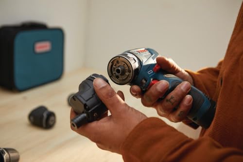 BOSCH GSR12V-300FCB22 12V Max EC Brushless Flexiclick 5-In-1 Drill/Driver System with (2) 2 Ah Batteries