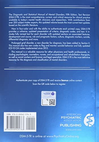 Diagnostic and Statistical Manual of Mental Disorders, Text Revision Dsm-5-tr