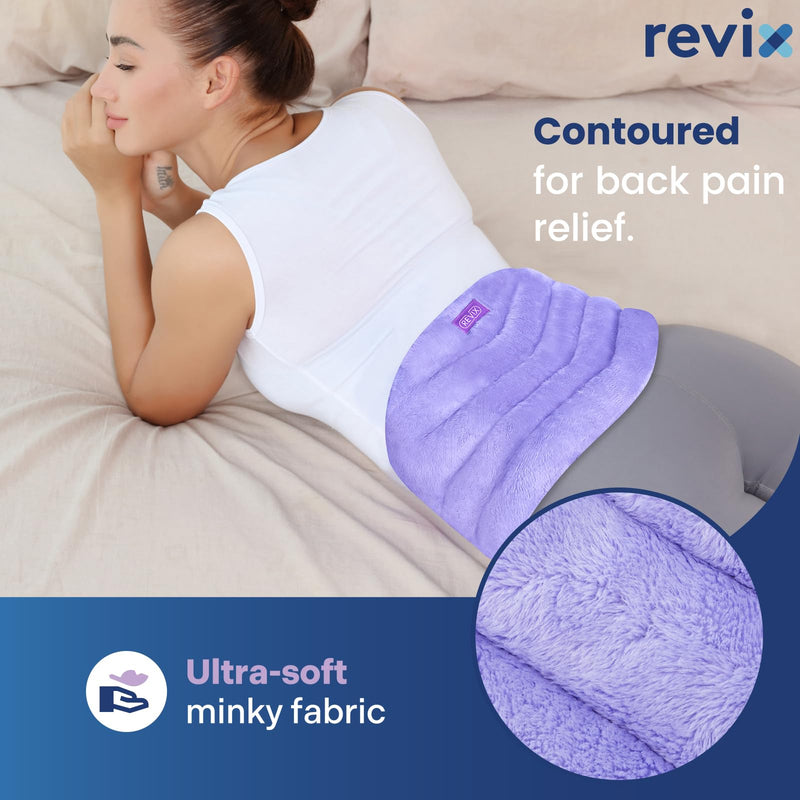 REVIX Microwave Heating Pad for Back Pain and Cramps Relief with Moist Heat, Extra Large Microwavable Heated Wrap for Lumbar, Waist, Stomach, Shoulder and Neck Hot or Cold Pack, Reusable, Portable