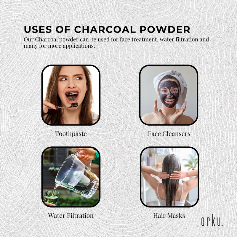 1Kg Activated Carbon Powder Coconut Charcoal - Teeth Whitening + Skin