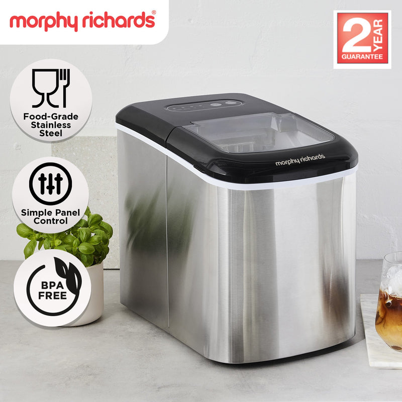 Morphy Richards 15kg Ice Maker in Stainless Steel