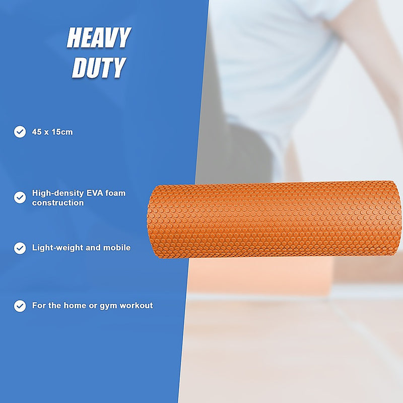 45 x 15cm Physio Yoga Pilates Foam Roller