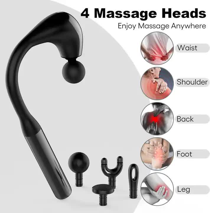 Electric Deep Tissue Massage Gun – Handheld Back and Muscle Relaxation Massager with Adjustable Speed and Attachments