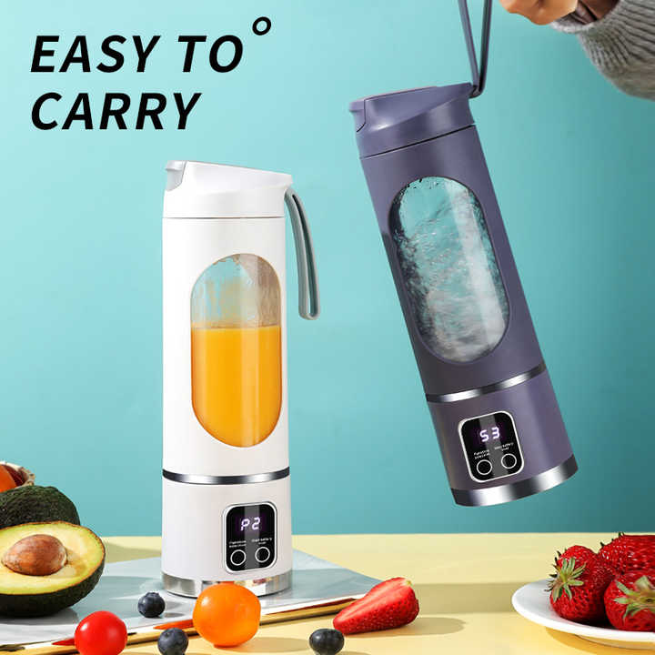 Purple Portable Rechargeable Juicer Cup - New Model Multifunctional Small Juice Blender for Students and Home Use