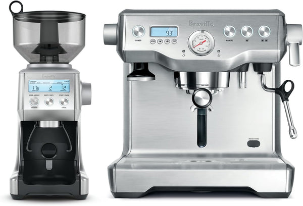 Breville the Dynamic Duo Espresso Machine and Grinder, Brushed Stainless Steel, BEP920BSS